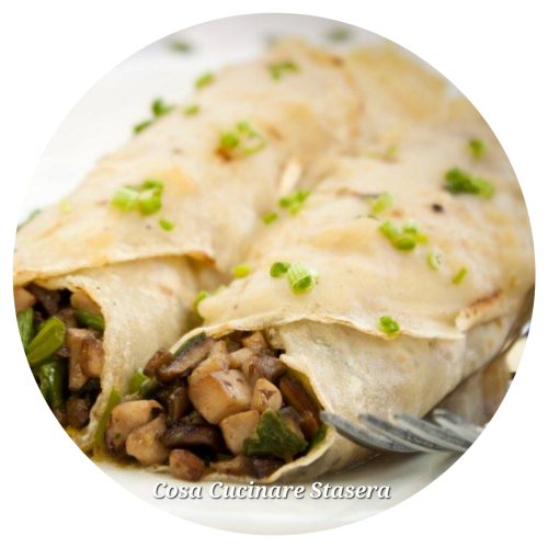 Crepes funghi e prosciutto